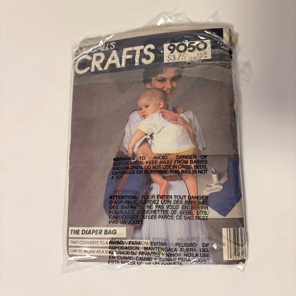 McCall's Crafts Sewing Pattern 9050 Convertible Diaper Bag Changing Station - Picture 1 of 2
